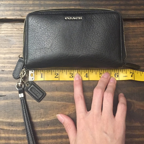 Coach Handbags - SOLD Coach black leather wristlet wallet